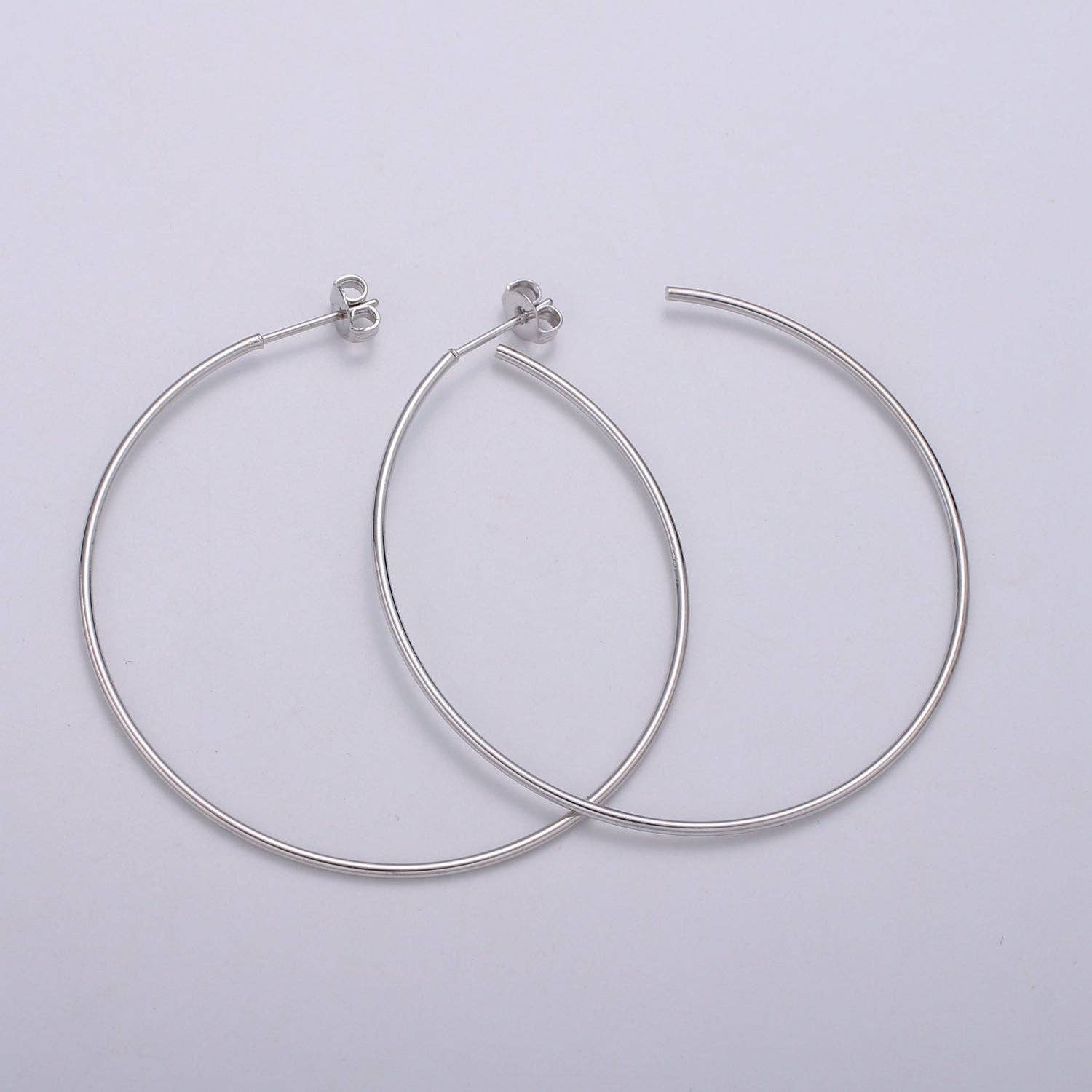 Aim Eternal - Wholesale DIY Craft Kit - 50 mm Simple Light Hoops 24K Gold, Loop Gold Earrings for DIY Earring Craft Supply Jewelry Making, EARR-1390-13915