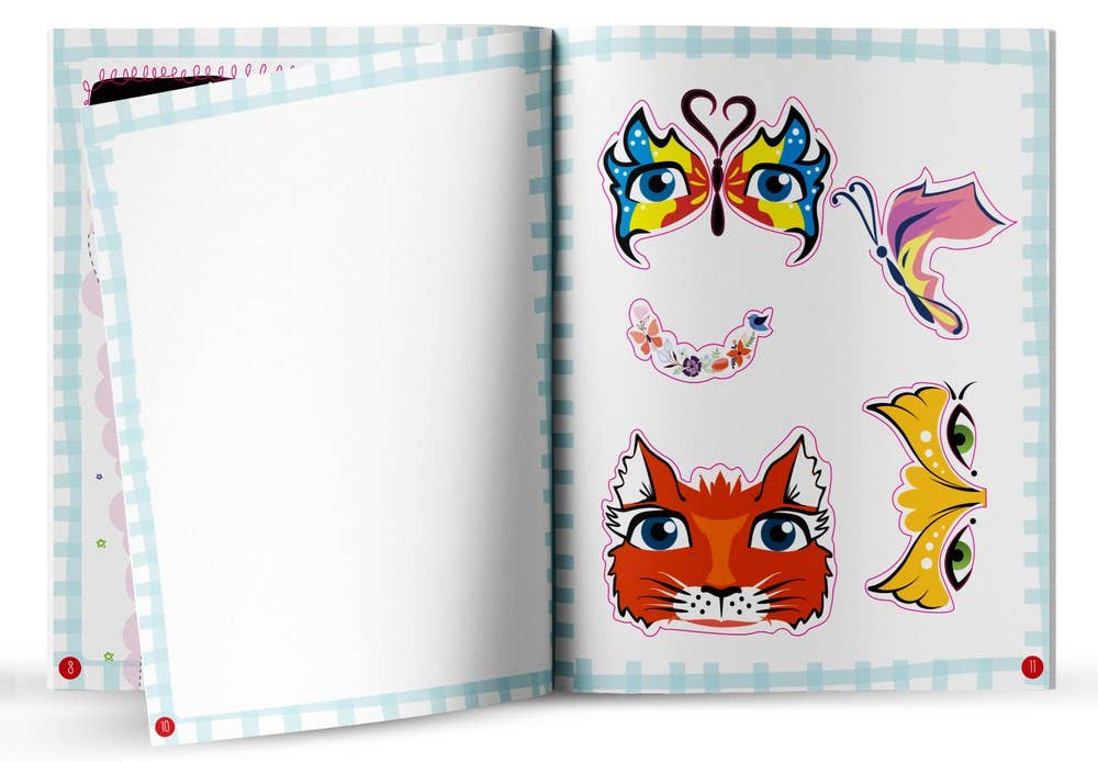 Independent Publishers Group - Wholesale Coloring & Activity Book - Kids & Baby - Stick & Style - Fabulous Face Art (Sticker Activity Book)1