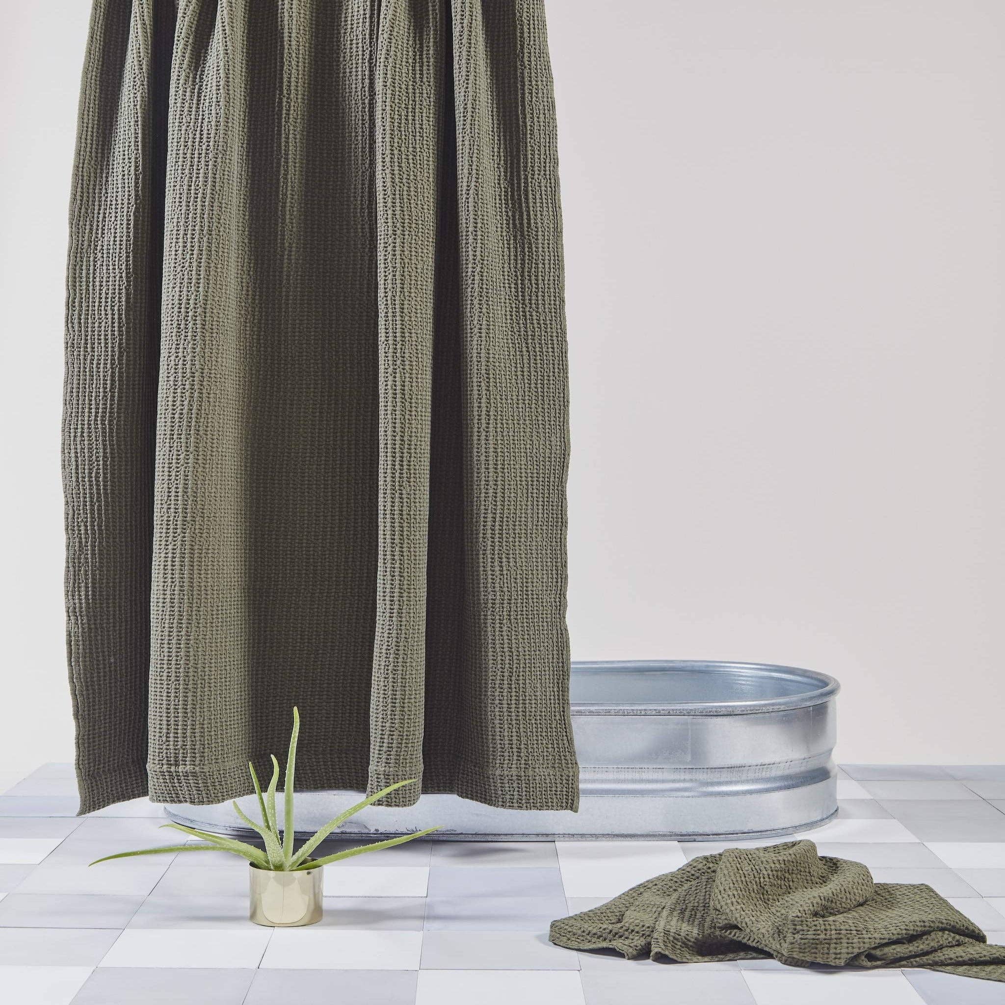 Hawkins New York - Vente Rideaux de douche - RIDEAU DE DOUCHE GAUFRÉ SIMPLE8