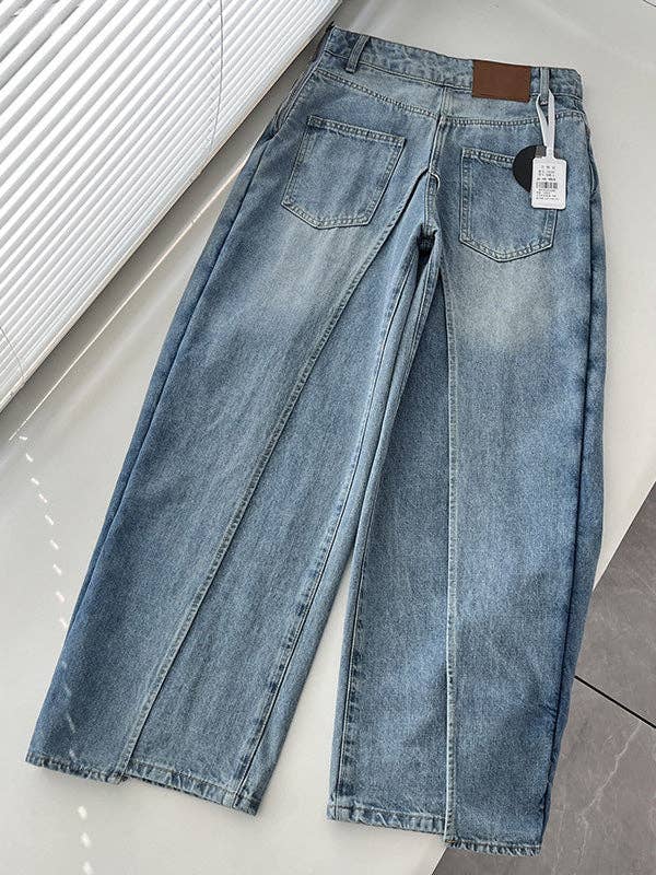 Sheer Trend – Engroshandel Jeans - Dame – Falske To Brede Benlommer Vendbare jeanbukseunderdele17