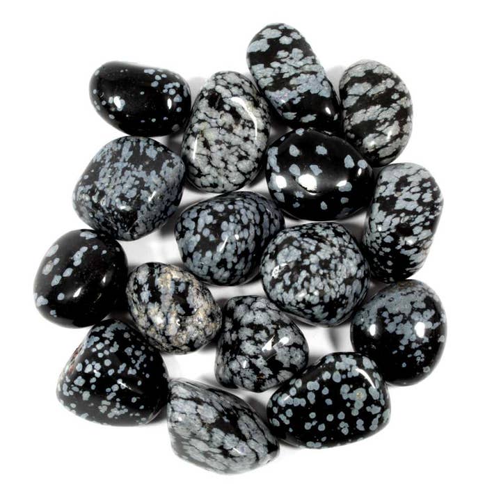 Snowflake Obsidian Polished Tumblestone Healing Crystals for wholesale by The Psychic Tree
