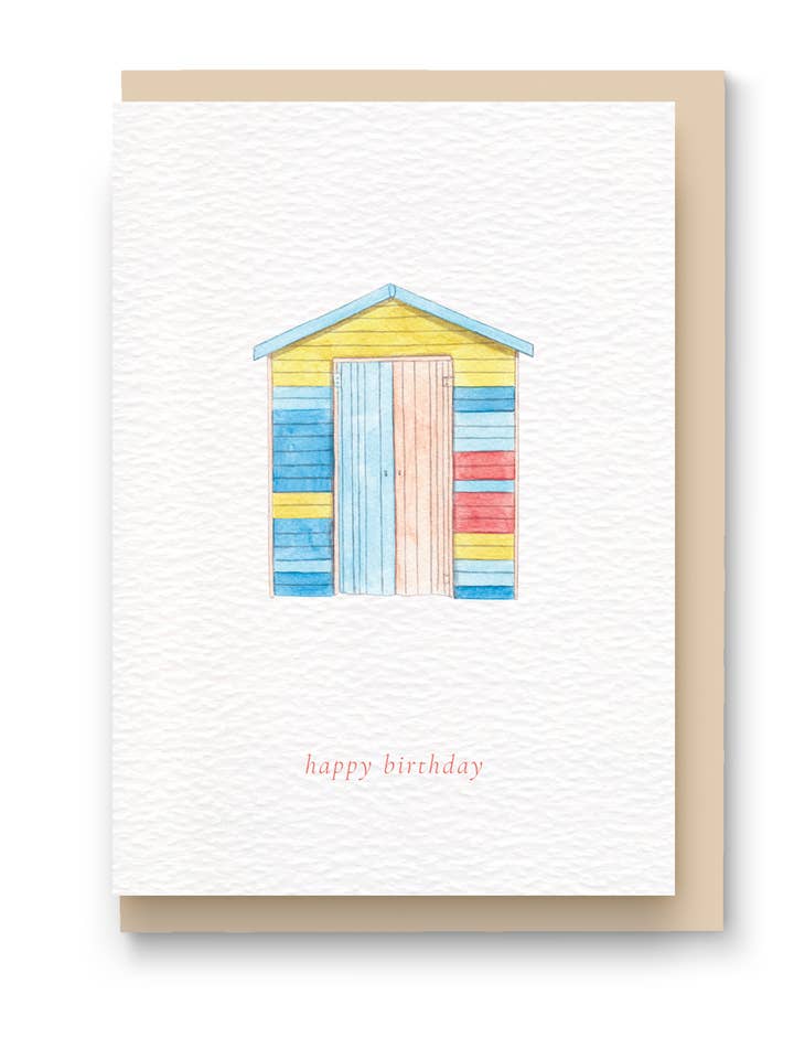 Aquarell-Geburtstagskarte mit Küstenmotiv für den Großhandel von Kate Hall Design