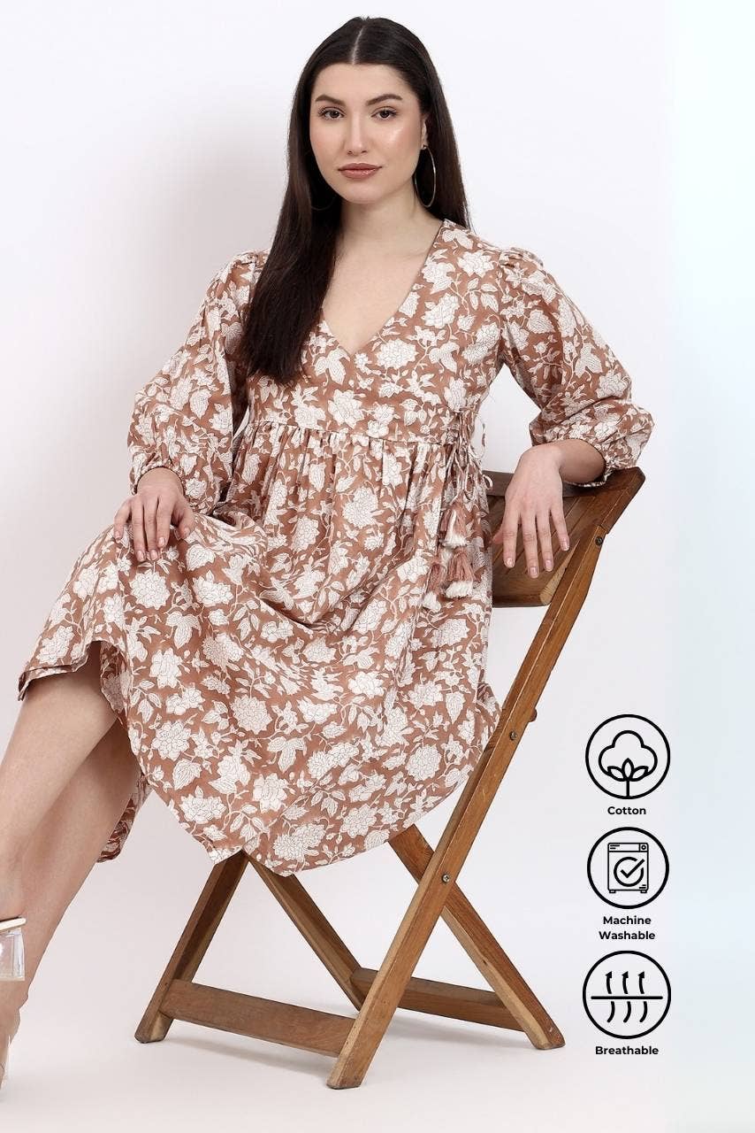 Hi Handmade - Vente Robe – femme - Robe Midi Angie - Mocha4