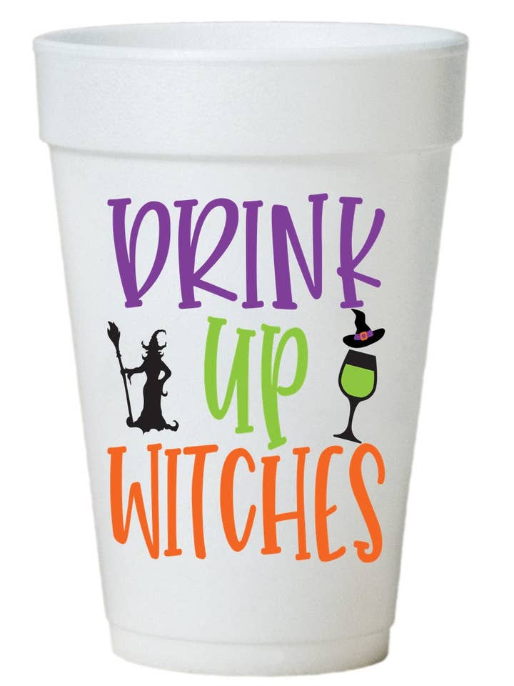 Drink UP Witches Halloween Party Cups for wholesale by Preppy Mama