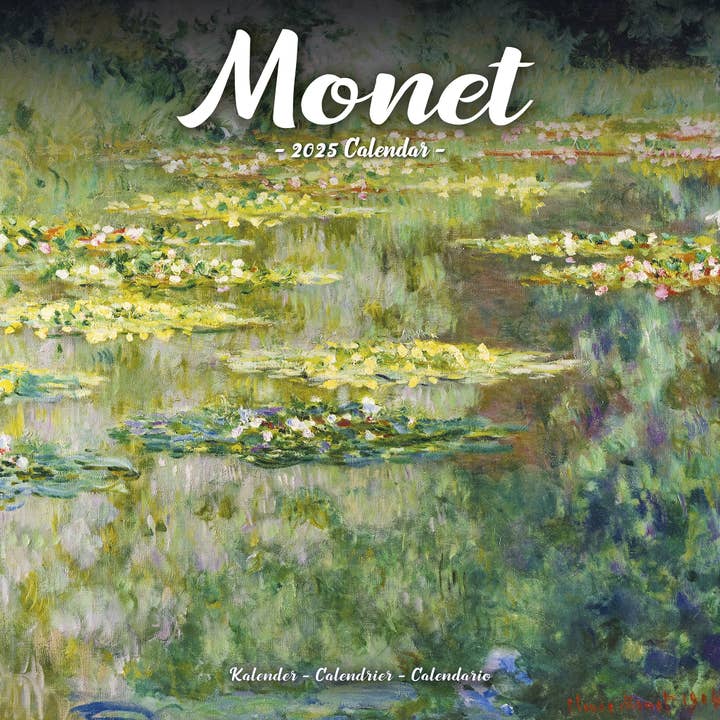 Monet Calendar 2025 for wholesale by Avonside Publishing Ltd