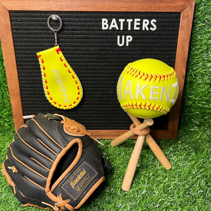 Custom Embroidered Softball for wholesale by Dream It Custom