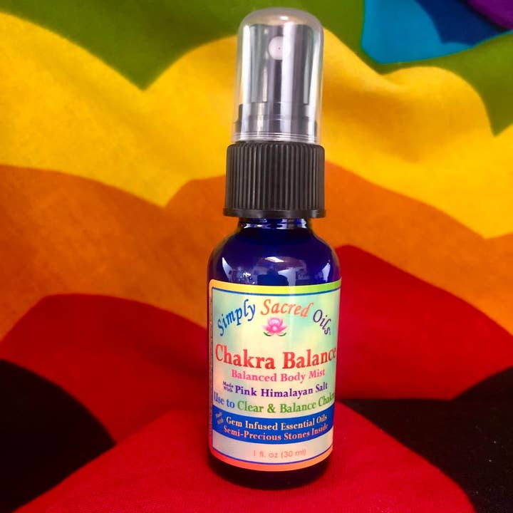 Chakra Balance Balanced Body Mist 1 ounce for wholesale by Simply Sacred Oils, Inc.