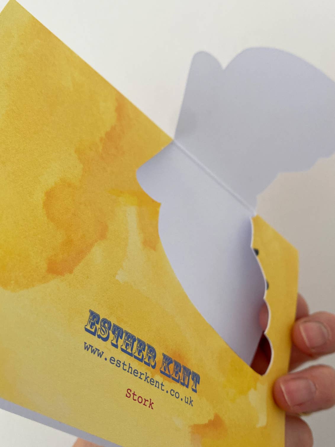 Esther Kent Design - Wholesale Baby Card - Stork Mantelpiece Card3