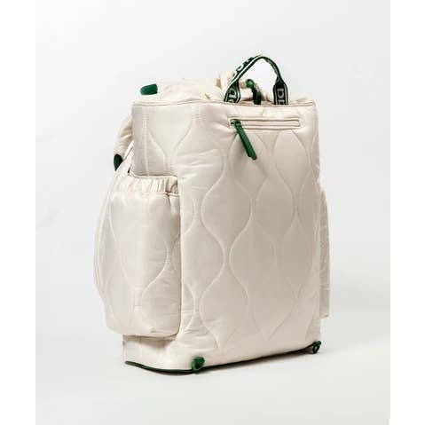 Caraa - Wholesale Sports Bag - Unisex - Tennis Quilted Backpack Tote in Ivory3
