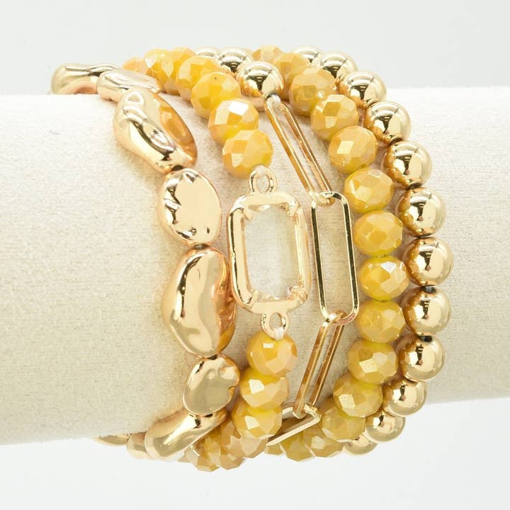 MiMi Wholesale - Wholesale Jewelry Set - CB2191 5 Piece Beaded Bracelet Set9