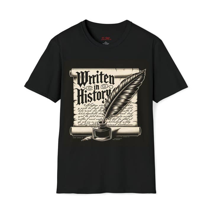 WRRITEN IN HISTORY Unisex Softstyle T-Shirt for wholesale by StickMuze