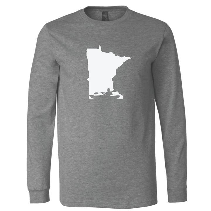 Kayak Minnesota T-shirt met lange mouwen voor wholesale door Minnesota Awesome