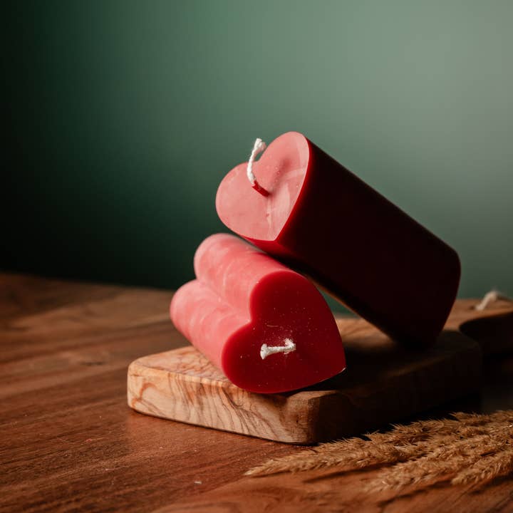 Allure CA - Wholesale Novelty Candle - 3D Heart-Shaped Pillar Candle – Perfect Valentine's Day Gift0