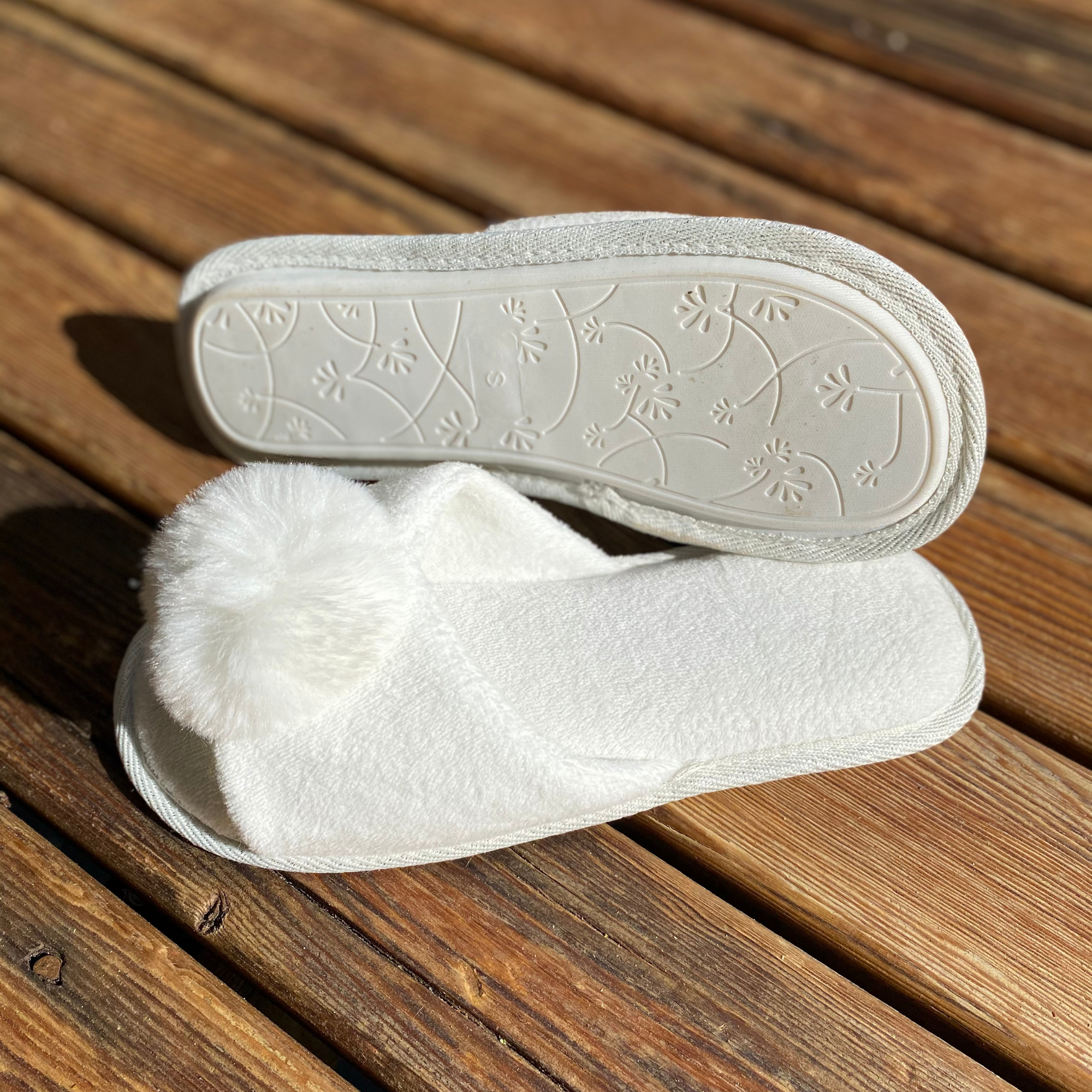 DrifWoo - Wholesale Slippers - Women's - Women Pom-pom Slippers Wedding White Bride Slippers On Sales6