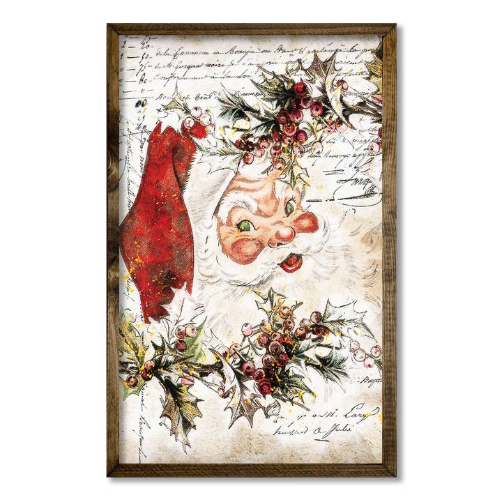 TIMBERLAND FRAME VINTAGE SANTA FACE for wholesale by Jarmz Designs