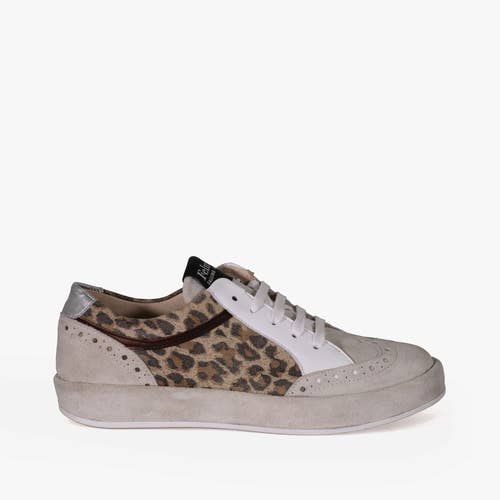 Women´S Leather Sneakers Trump E190 Tiger Off White Natural for wholesale by Felmini