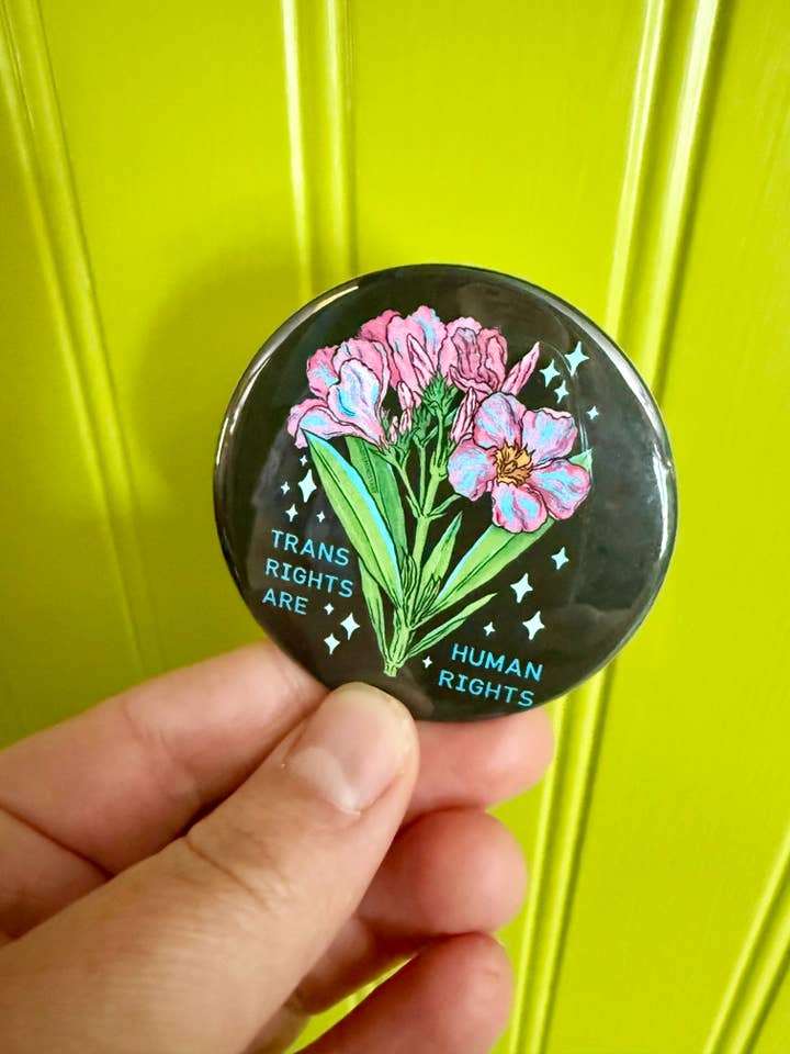 Los derechos trans son derechos humanos: Chapa feminista para venta al por mayor de Fabulously Feminist