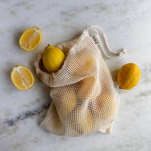 100% cotton net produce bags with handle - large – fort & field