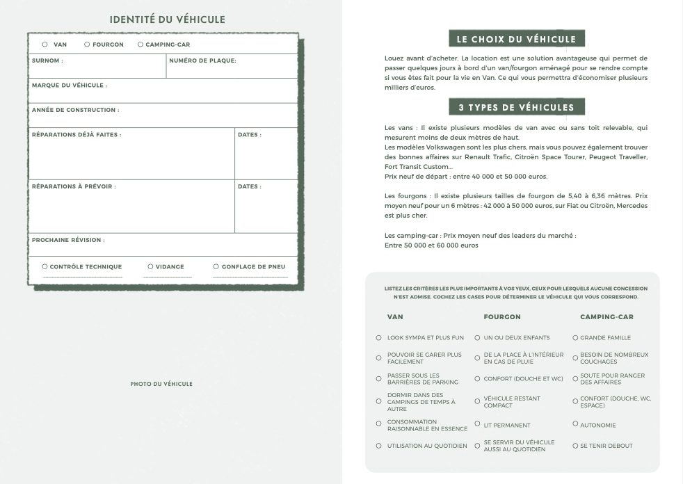 AVENTURA ÉDITIONS - Vente Journal intime - VanLife, Carnet de Voyage (Langue française)9