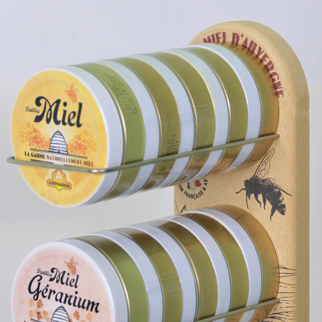 Bonbon-France - Vendita all'ingrosso Vetrina per rivenditori - Cibo e bevande - Espositore Apipharma con 5 scomparti1