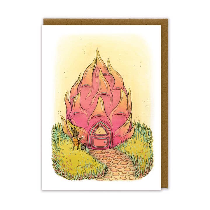 Dragon Fruit Greeting Card for wholesale by Nimasprout