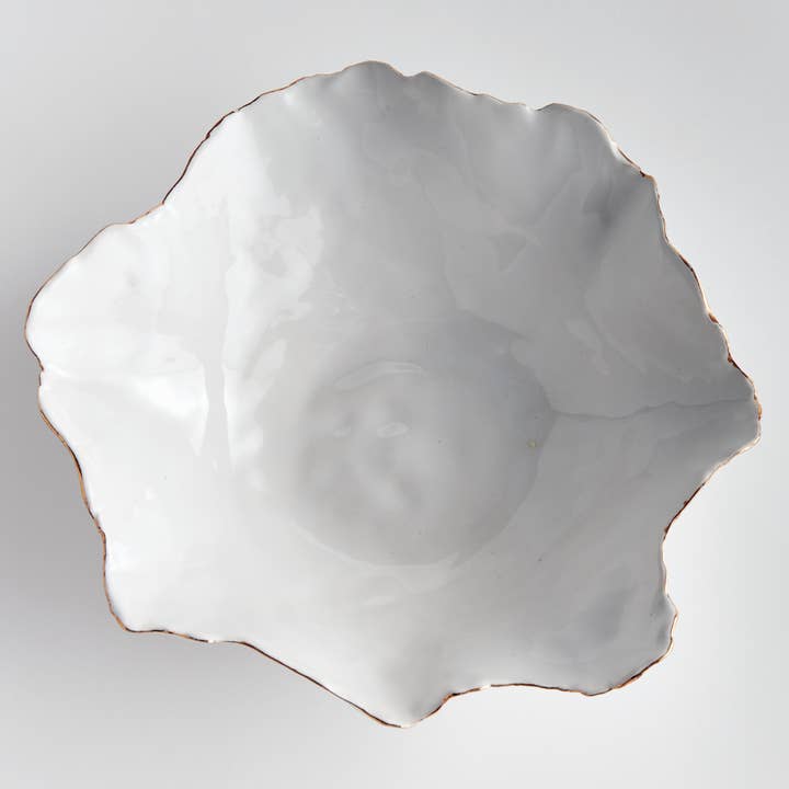 White Maribella Gold Gilt Edge Decorative Tray Small for wholesale on Faire