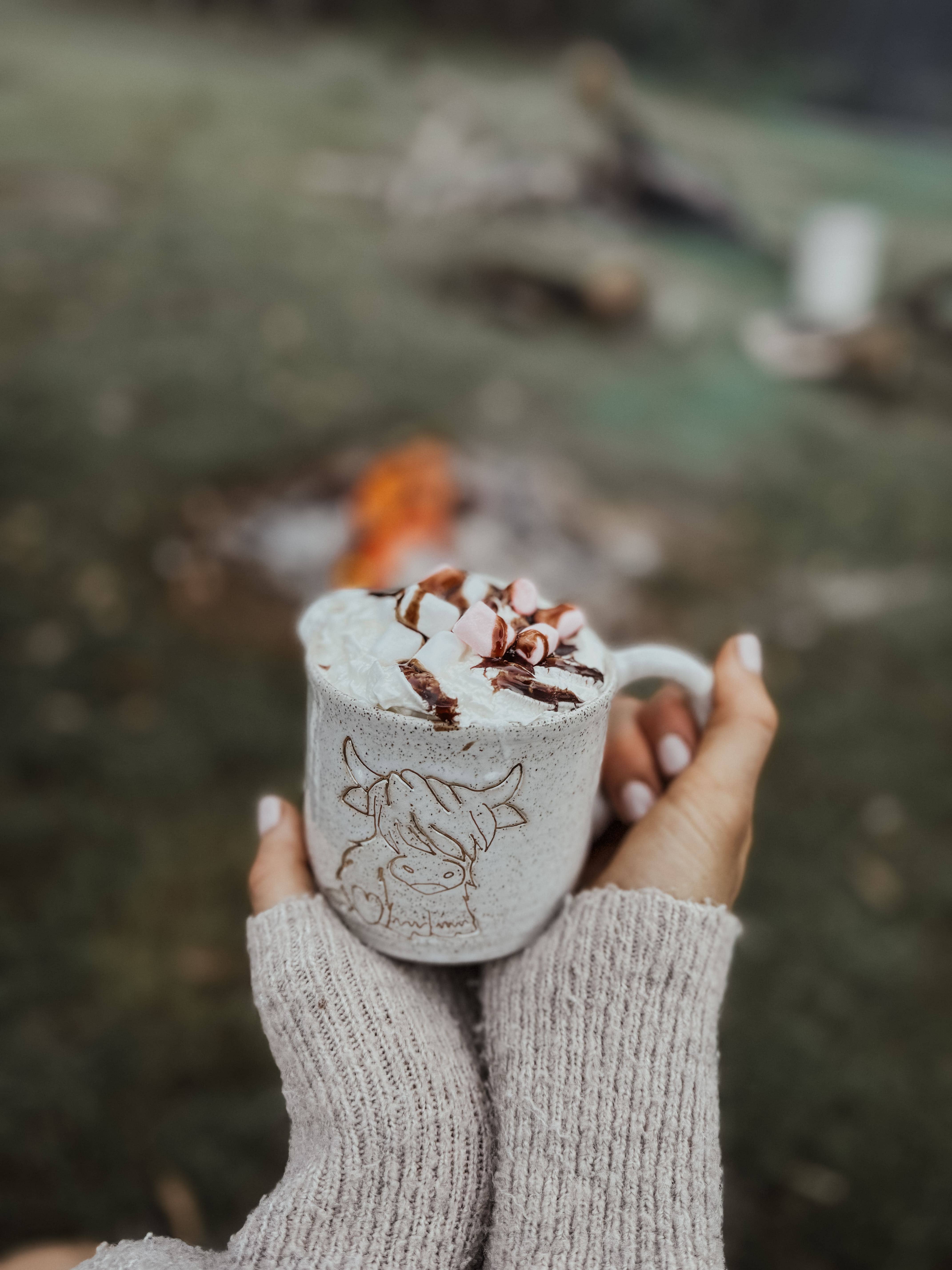 Wolf and Clay Pty Ltd - Wholesale Coffee Mug - Highland Cow (full body) - Ceramic Mug 3