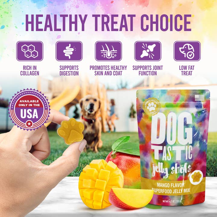 SodaPup Dog Toys – wholesale Pet treats – Dog – Dogtastic Jelly Shots - Mango Flavor