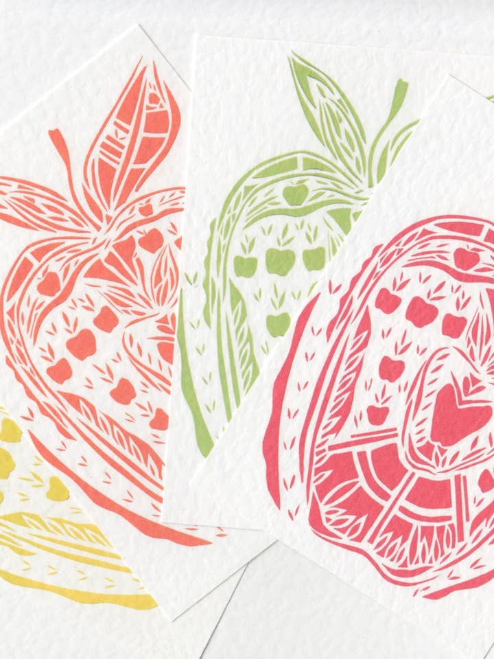 Pop Art Apple Postkort Sæt for engroshandel hos Jenny Robson Design