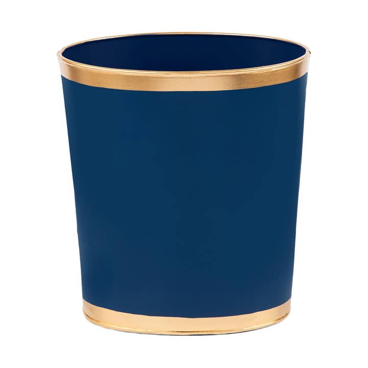 Mattie Oval Wastebasket - Indigo Blue for wholesale by Jaye's Studio