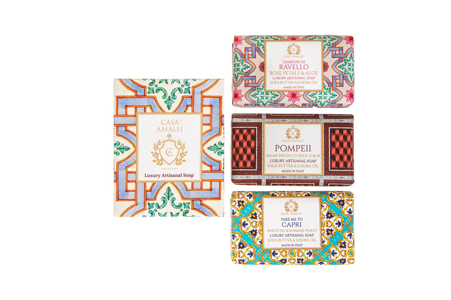 Casa Amalfi – Engroshandel Gaveæske – Casa Amalfi Pink Maiolica Gaveæske med 3 Stykker1