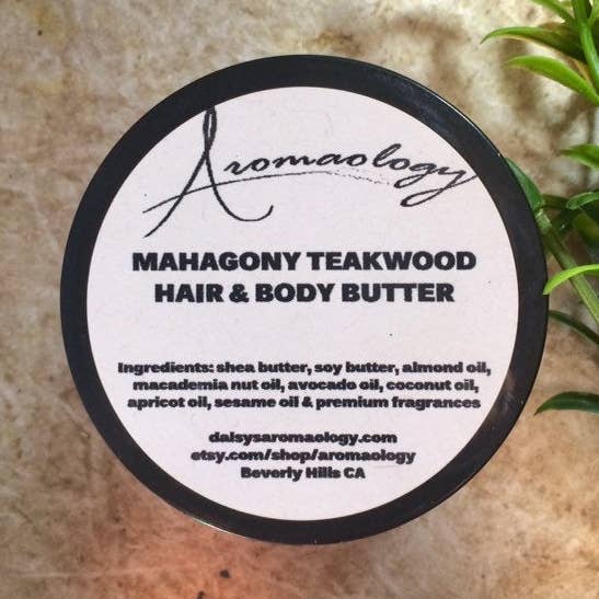 Mahogany Teakwood Scented Body Butter for wholesale by Aromaology