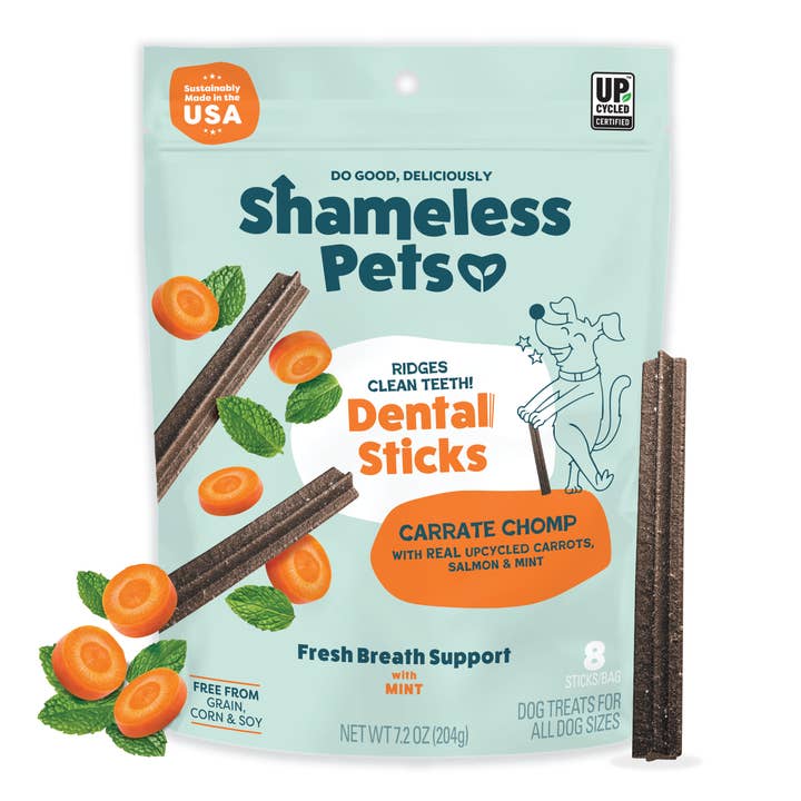 A Cluck A Day (Pre/Probiotic) Dental Sticks Dog Treats for wholesale by Shameless Pets