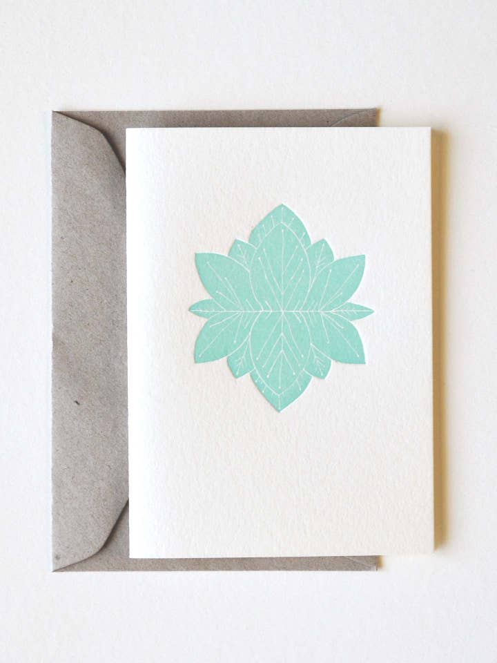 Lotus Flower Greeting Card for wholesale by THE LITTLE PRESS