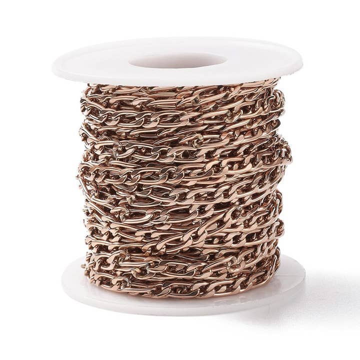 Love, Paige Designs - Wholesale Link & Chain Necklace - Rose Gold Figaro Chain By the Foot - Ion Plated Stainless Steel2