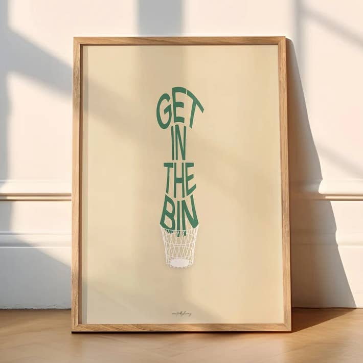 Ab in die Tonne Wandkunst Druck für den Großhandel von Createdbyharry