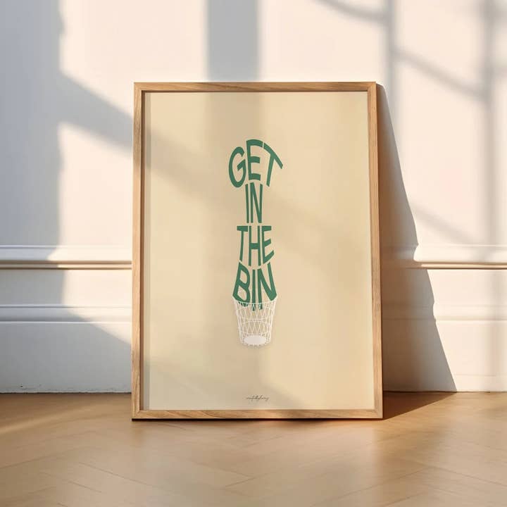 Ab in die Tonne Wandkunst Druck für den Großhandel von Createdbyharry