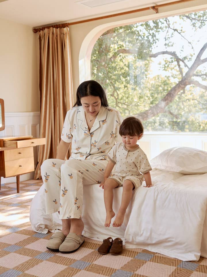 Norsu Organic - Wholesale Sleepwear Set - Women's - Women Organic Bamboo Summer PJ Set-Clementine1