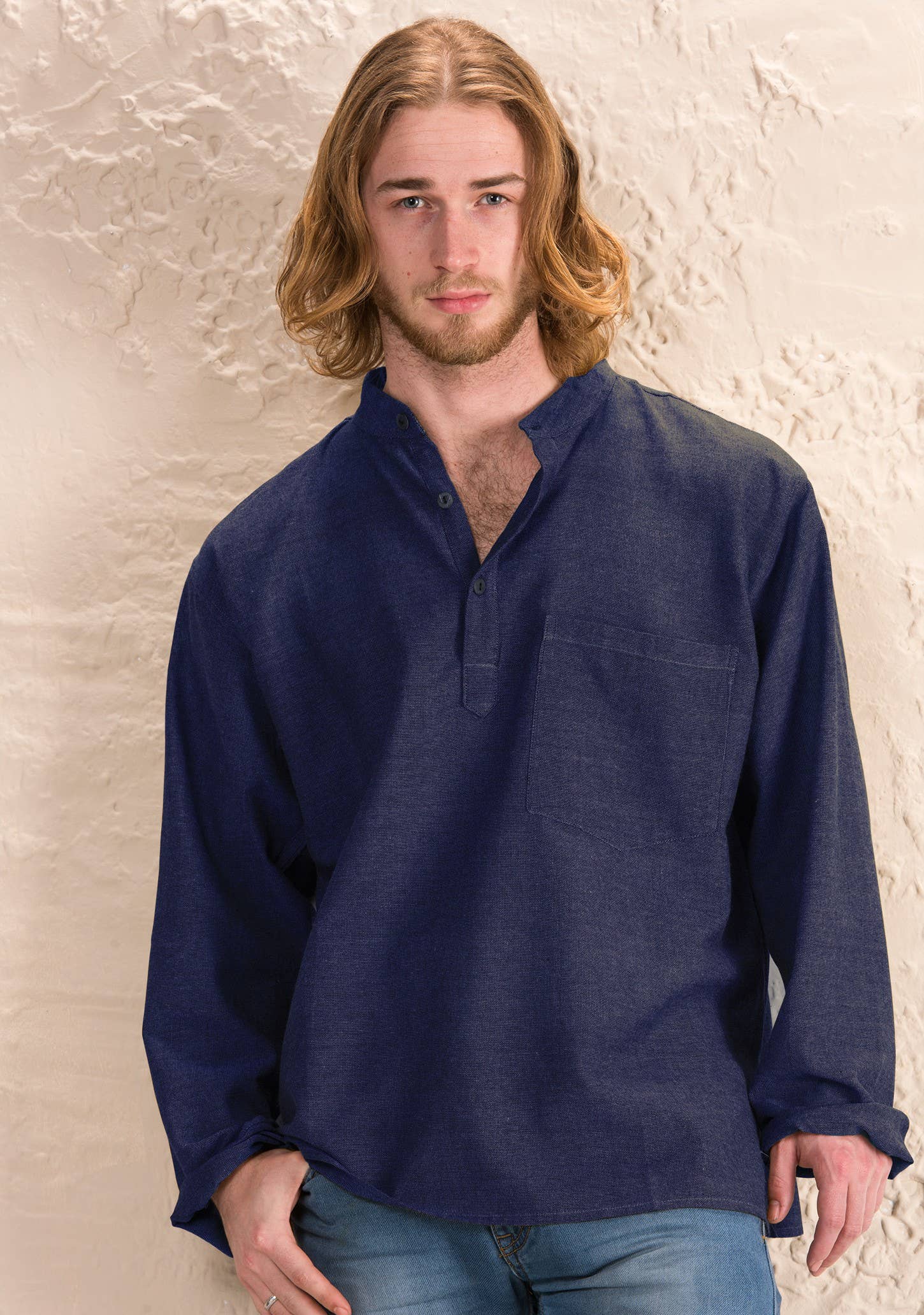 Namaste - Wholesale T-Shirt - Men's - Cotton Khaddar Long Sleeve Shirt2