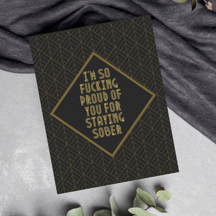 As Told By Ellie – wholesale Congratulations card – I'm So Fucking Proud of You For Staying Sober1