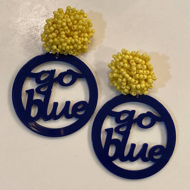 Pendientes Michigan Go Blue para el Día de los Juegos Universitarios para venta al por mayor de ALLIE JUNE