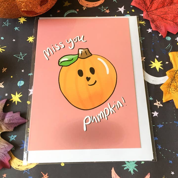 Miss You Pumpkin, carte pour amis pour la vente par Just Daydreaming