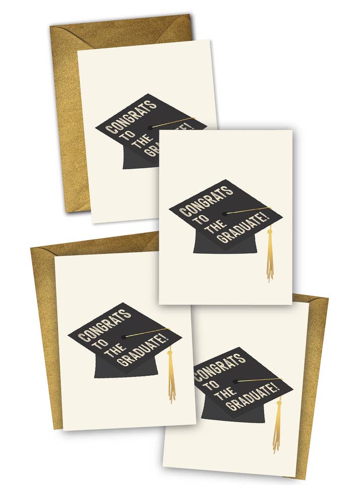 Graduate Hat Graduation Greeting Cards Boxed Set for wholesale by Ginger P. Designs