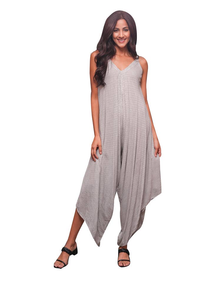 Sacred Threads - Wholesale Romper - Women's - Ethereal Striped Chic Romper