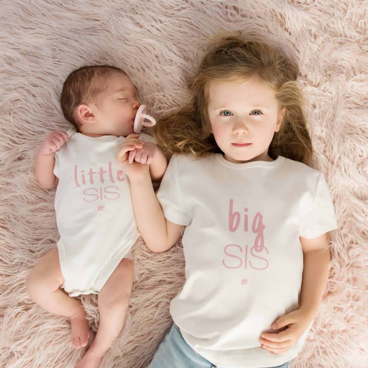 Pink Elephant Brands - Wholesale Screen Printed T-Shirt - Kids - Short-Sleeve Big Sis T-Shirt2