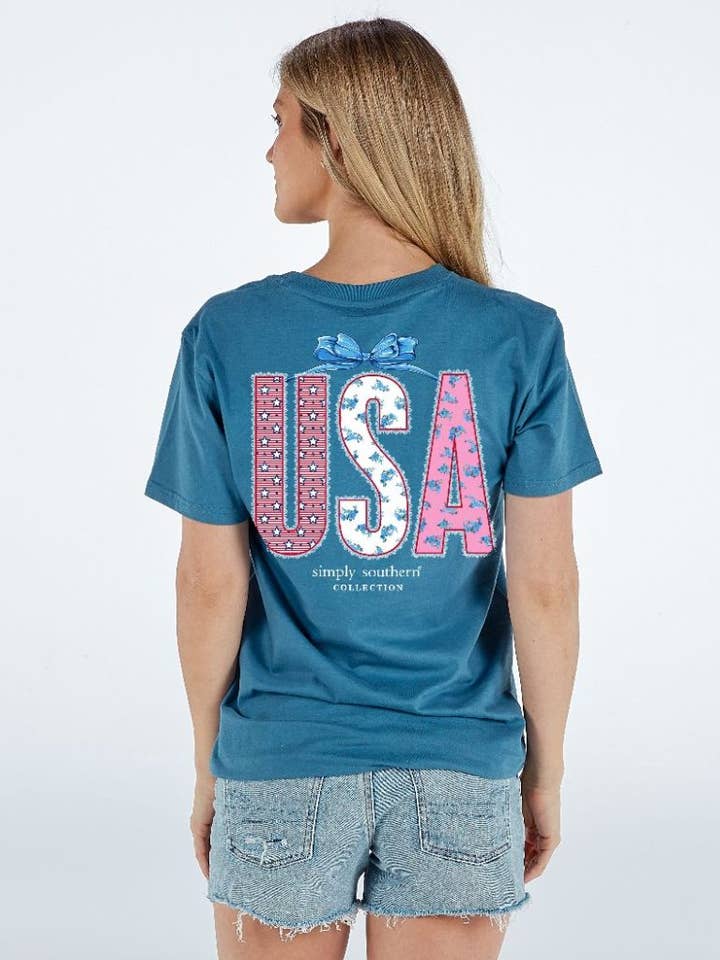 simply southern - Wholesale Screen Printed T-Shirt - Women's - SS-LACEUSA-COMET