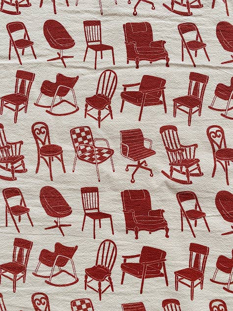 Allison Mckeen Art - Wholesale Tea Towel - tea towel - chairs4
