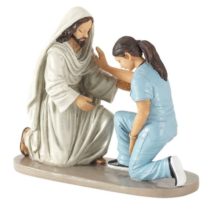 Figurine Jésus Et Infirmière pour la vente par Dicksons