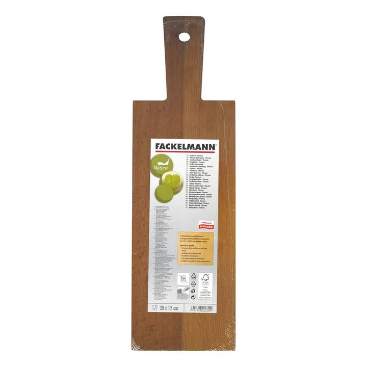 Zenker - Wholesale Cutting Board - Dark beech cutting board, beveled edges 39 x 12 cm Fackelmann Wood Edition1