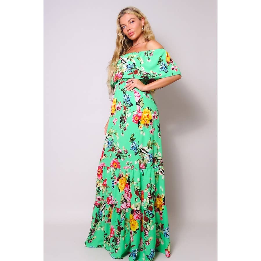 CEFIAN FASHION - Wholesale Dress - Women's - LOVE ME A LULU TIERED RUFFLE MAXI DRESS3